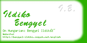 ildiko bengyel business card